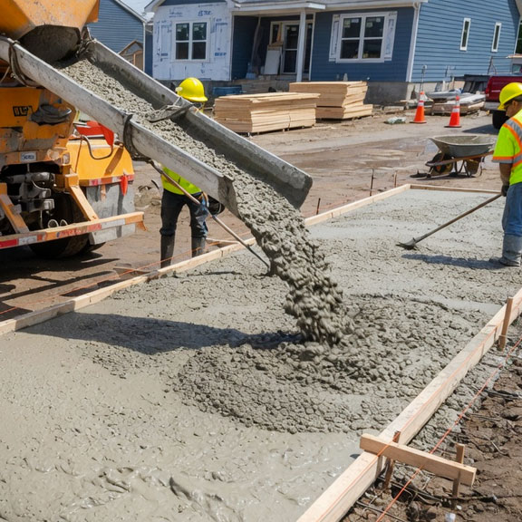 concrete pouring